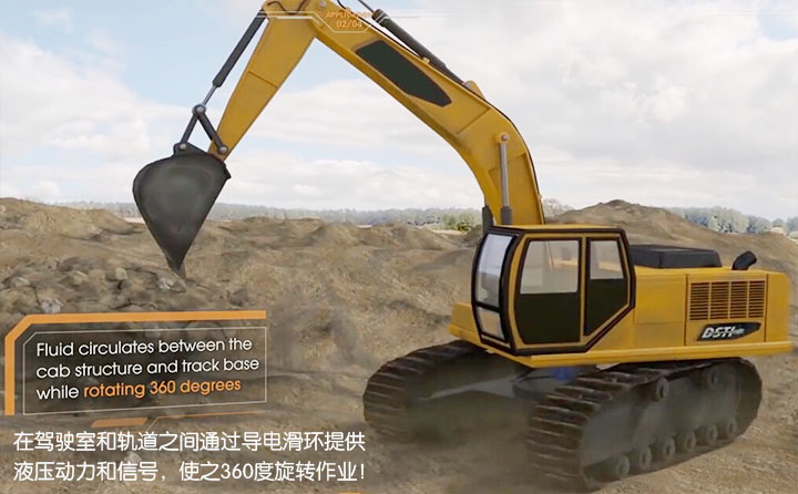 導(dǎo)電滑環(huán)在挖掘機(jī)傳動(dòng)系統(tǒng)的應(yīng)用